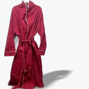 Mens XL Cotton Robe Burgundy Red White Piping XL CQR Tactical Series NEW